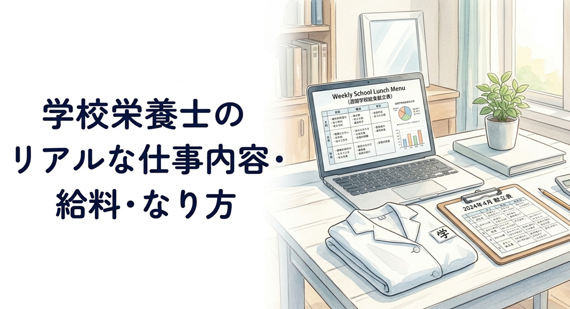 学校栄養士とは？仕事内容・給料・なり方を解説｜「楽そう」は誤解な理由